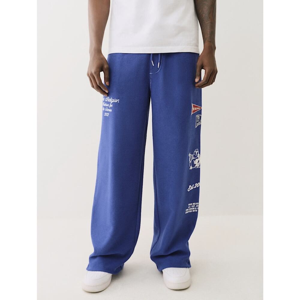 True Religion Mens Reverse Terry Baggy Sweatpants